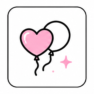 Pink party balloons
