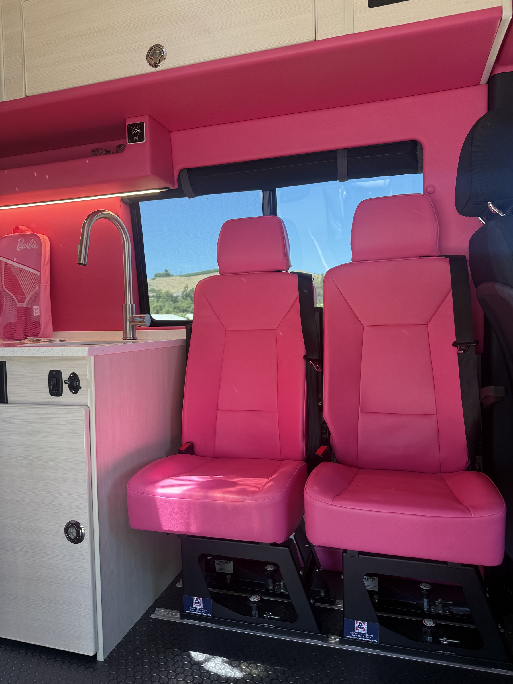 Dream Van Only luxury pink mobile party van rental in California